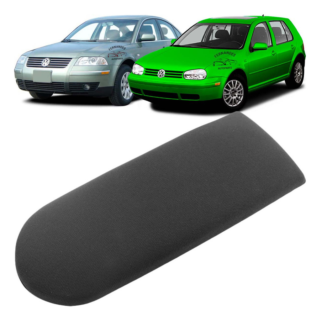 Tampa Descanso Apoio de Braço Console Central Volkswagen Golf Bora Passat New Beetle Preto