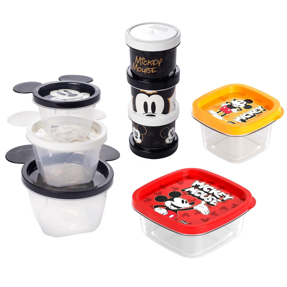 Kit de Potes do Mickey para Cozinha Marmitas Temperos Utilidades