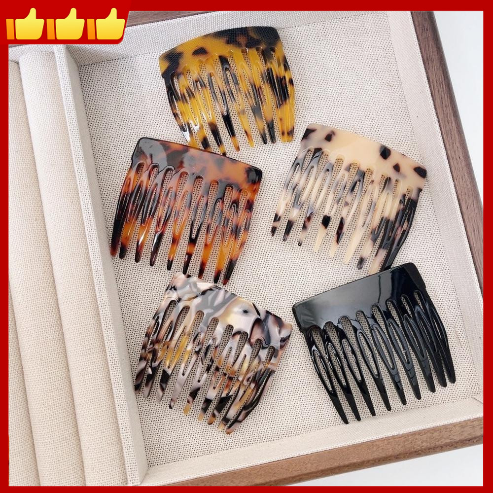 Smooth Mini Bang Insert Geométrico Feminino Acessório De Cabelo Leve Acabado À Mão Vintage Tortoiseshell Joias Para Trab