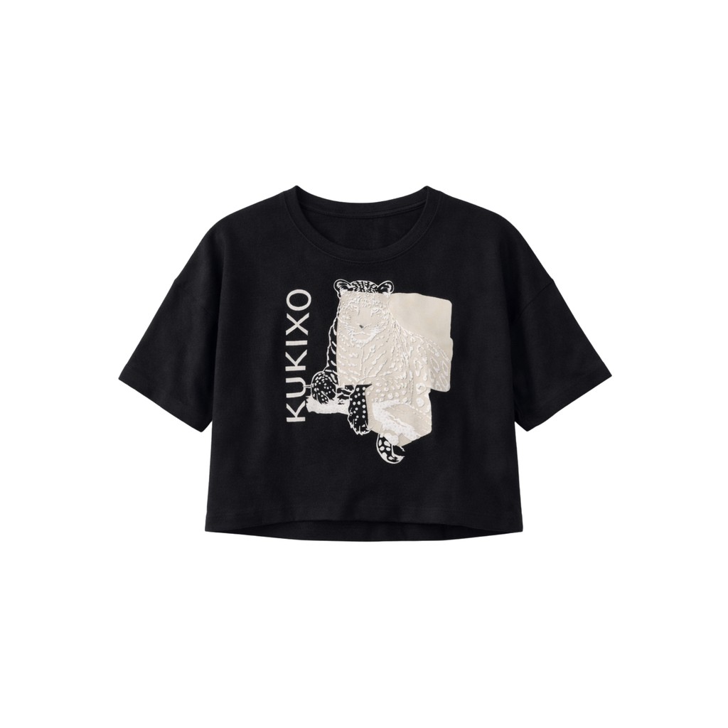 T-shirt Kukixo Onça Glow - Preta
