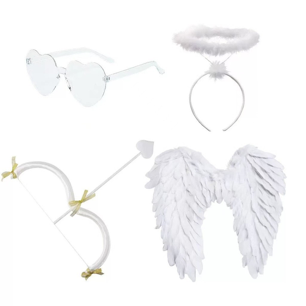 Conjunto de Arco e Flecha do Cupido para o Dia dos Namorados com 5 Peças 	     Conjunto Completo de Arco e Flecha Love