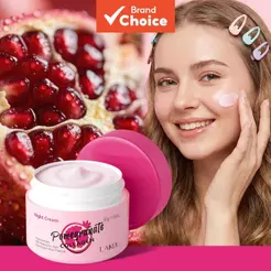LAIKOU Creme Noturno de Romã com Colágeno 30g - Firmador e Hidratante Noturno com Niacinamida e 4D HA para uma Pele
