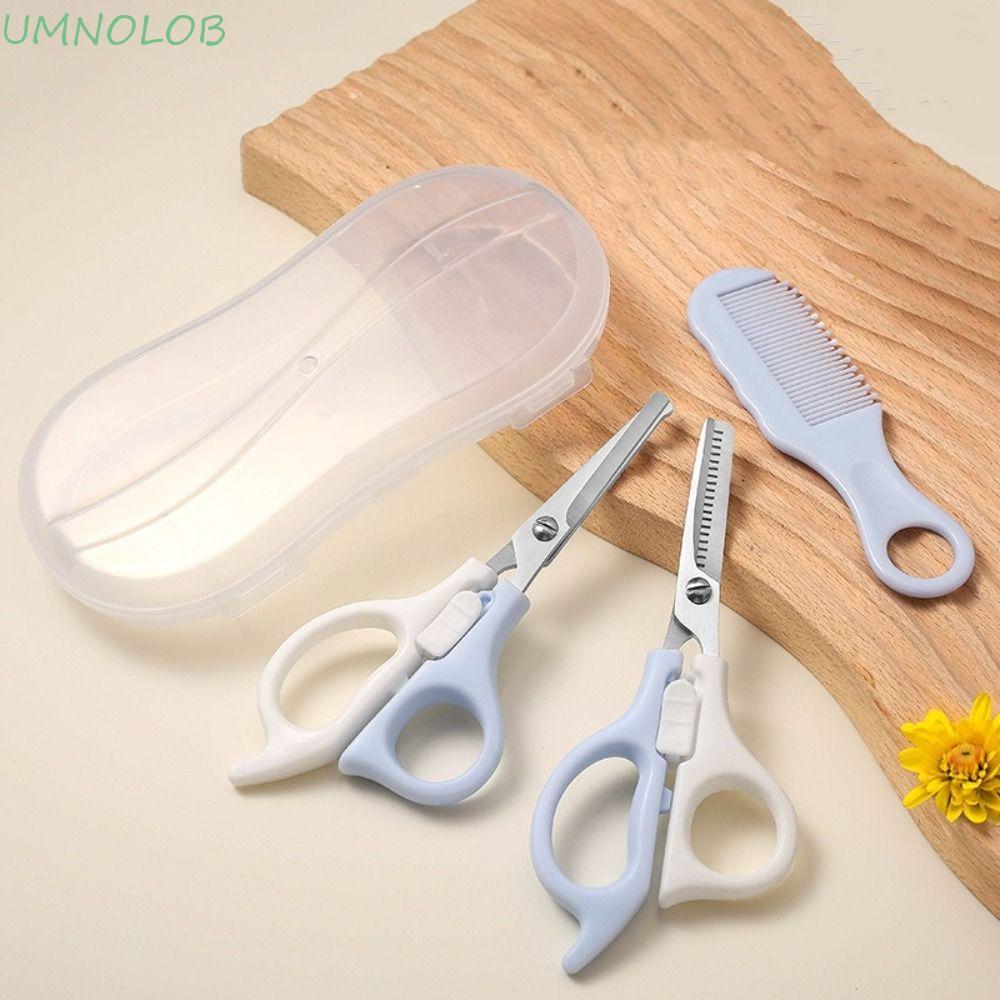UMNOLOB 3 Pcs Conjunto De Ferramentas De Estilo De Cabelo , Kit De Tesoura De Corte Seguro , Cabeleireiro
