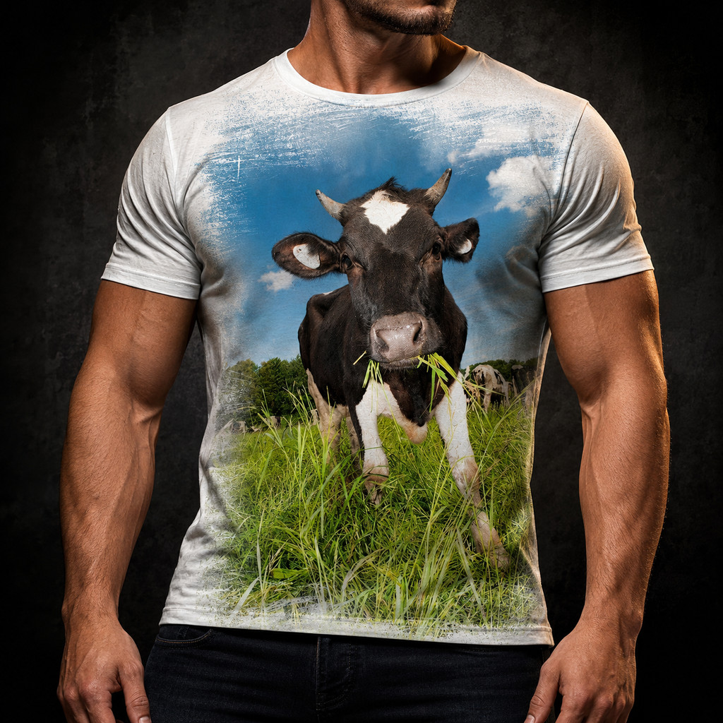 Camisa Camiseta Vaça Fazenda Leite Bovino Pecuária