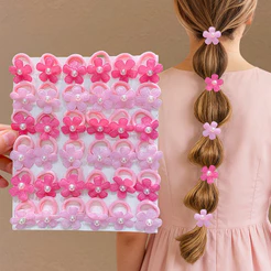 10 Pçs Novas Lindas Flores Meninas Faixas De Cabelo Elásticas Crianças Acessórios Para O