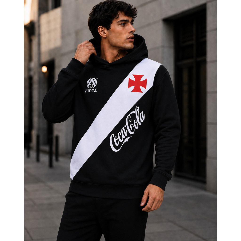 Moletom Full Capuz Fechado  Estampa Carioca Time de Futebol Blusa de Frio Vaco Confortavel