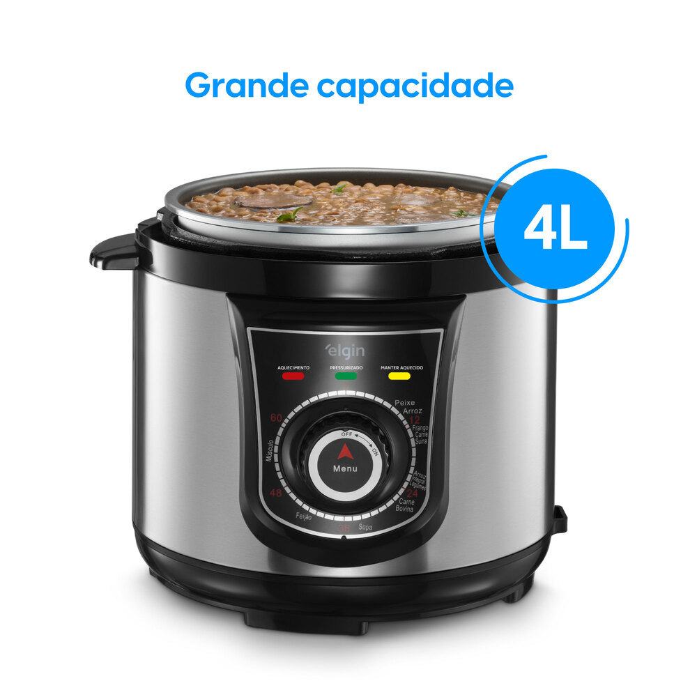 Panela de Pressão Elétrica - 10 Funções Timer Trava de Segurança 840W — imagem 2 de 2