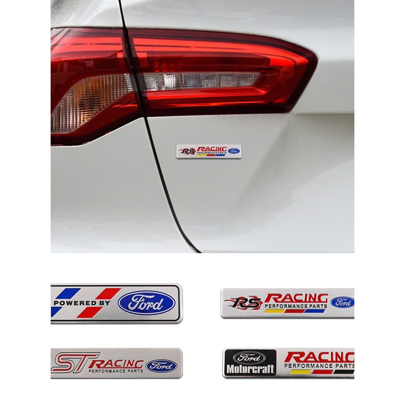 Novo produto adequado para Ford Mondeo, Explorer, Edge e Mondeo RACING, adesivo metálico para carro, emblema traseiro RS