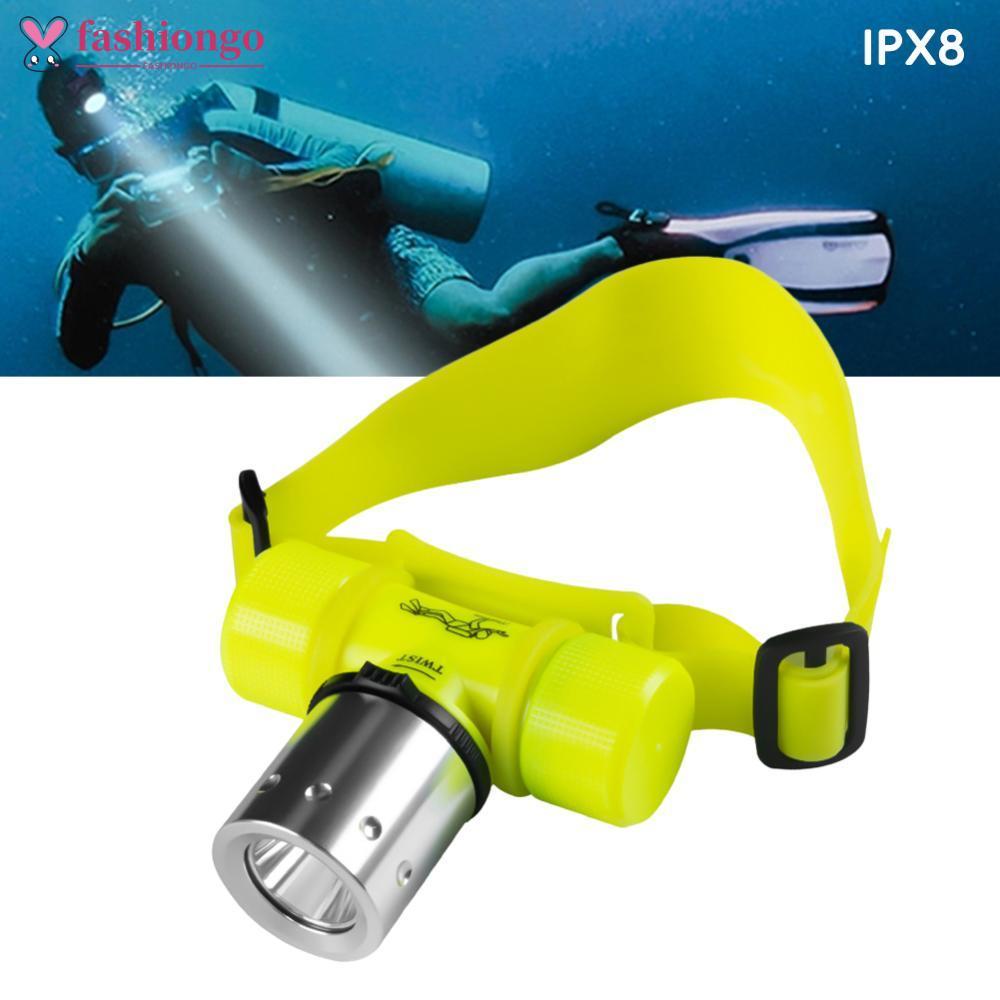 FASHIONGO Farol De Mergulho À Prova D'água , Interruptor Magnético Forte , Super Brilhante , Conta De Luz T6 Montada Na 