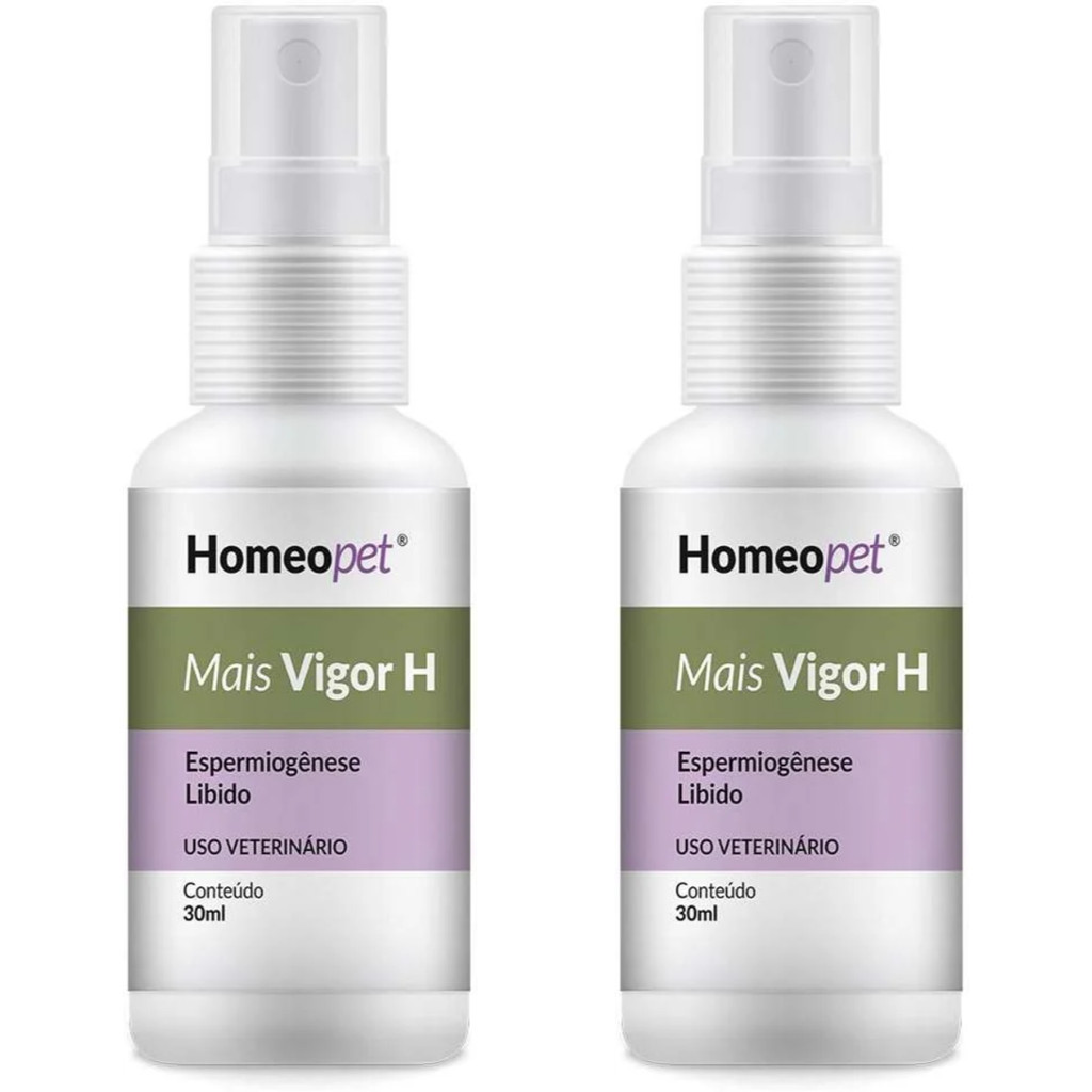 Kit 2 Mais Vigor H Reprodutor Canino Felino Fertilidade Natural