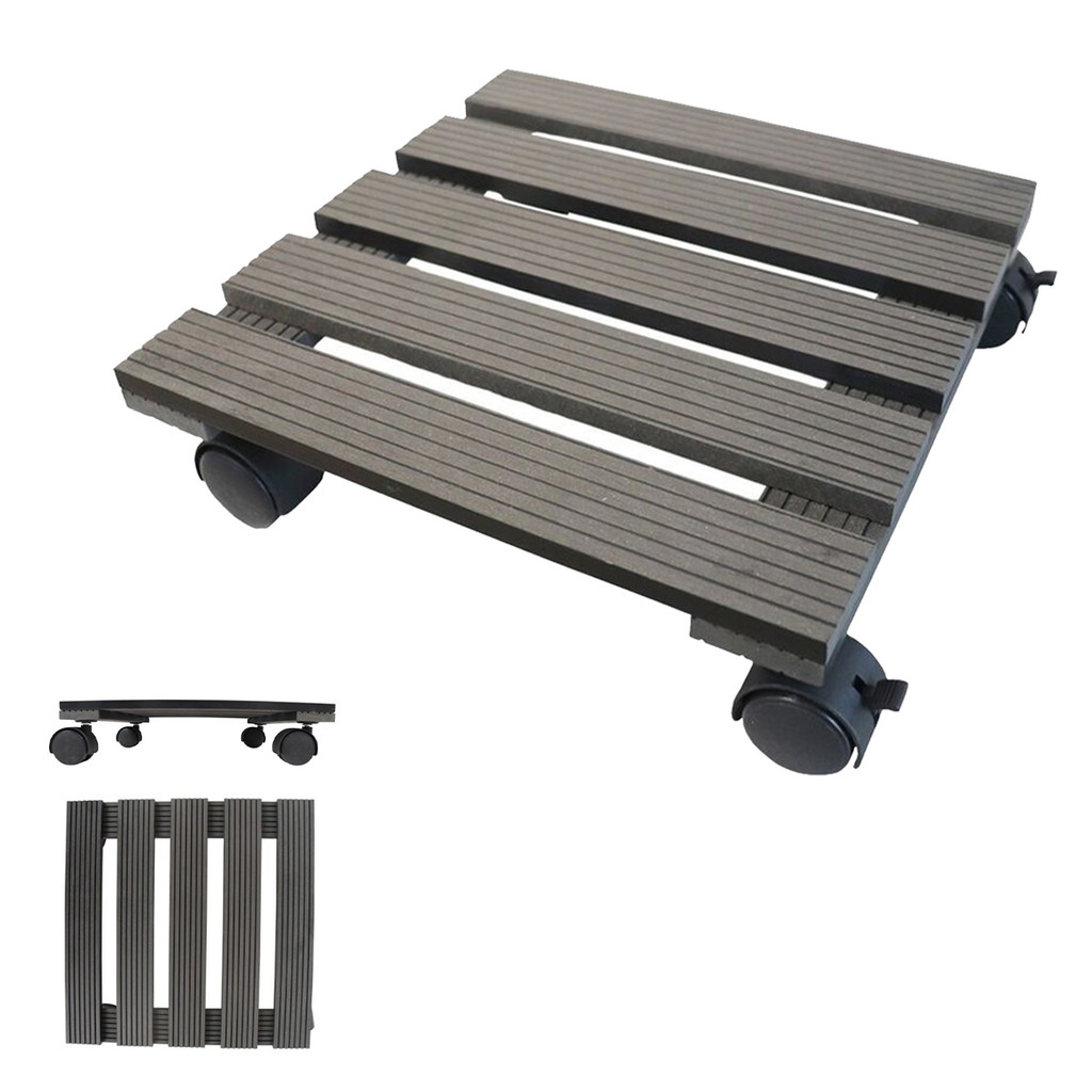 Suporte Vaso Planta Rodinhas Deck Movel Decoracao Pallet Jardim Varandas Sacadas Resistente Versatil