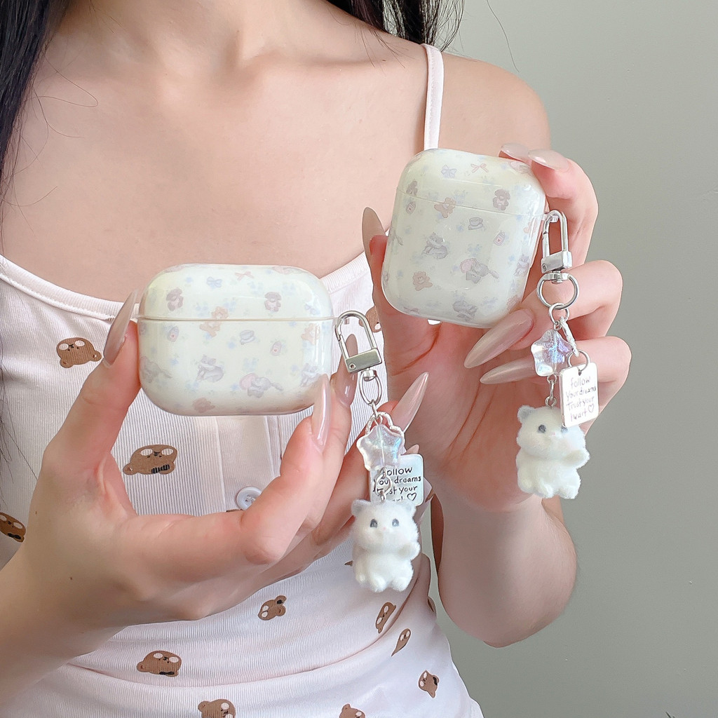 Capa ins Para AirPods , Protetora Fone De Ouvido Apple , Corrente Fofa De Desenho Animado Adequada 4 1/2 Pro/2 3 Antider