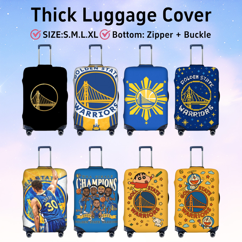 Capa De Bagagem De Caricatura Golden State Warriors Protetor De Mala Lavável Antiarranhões Cabe Em De 18 A 32 Polegadas