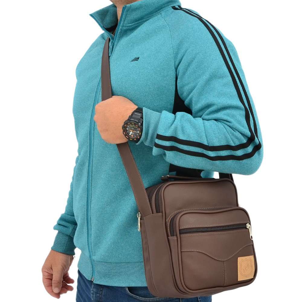 Bolsa Transversal Masculina Pasta Carteiro Capanga / pasta bolsa para mototaxi / shoulder bag média / bolsa tiracolo