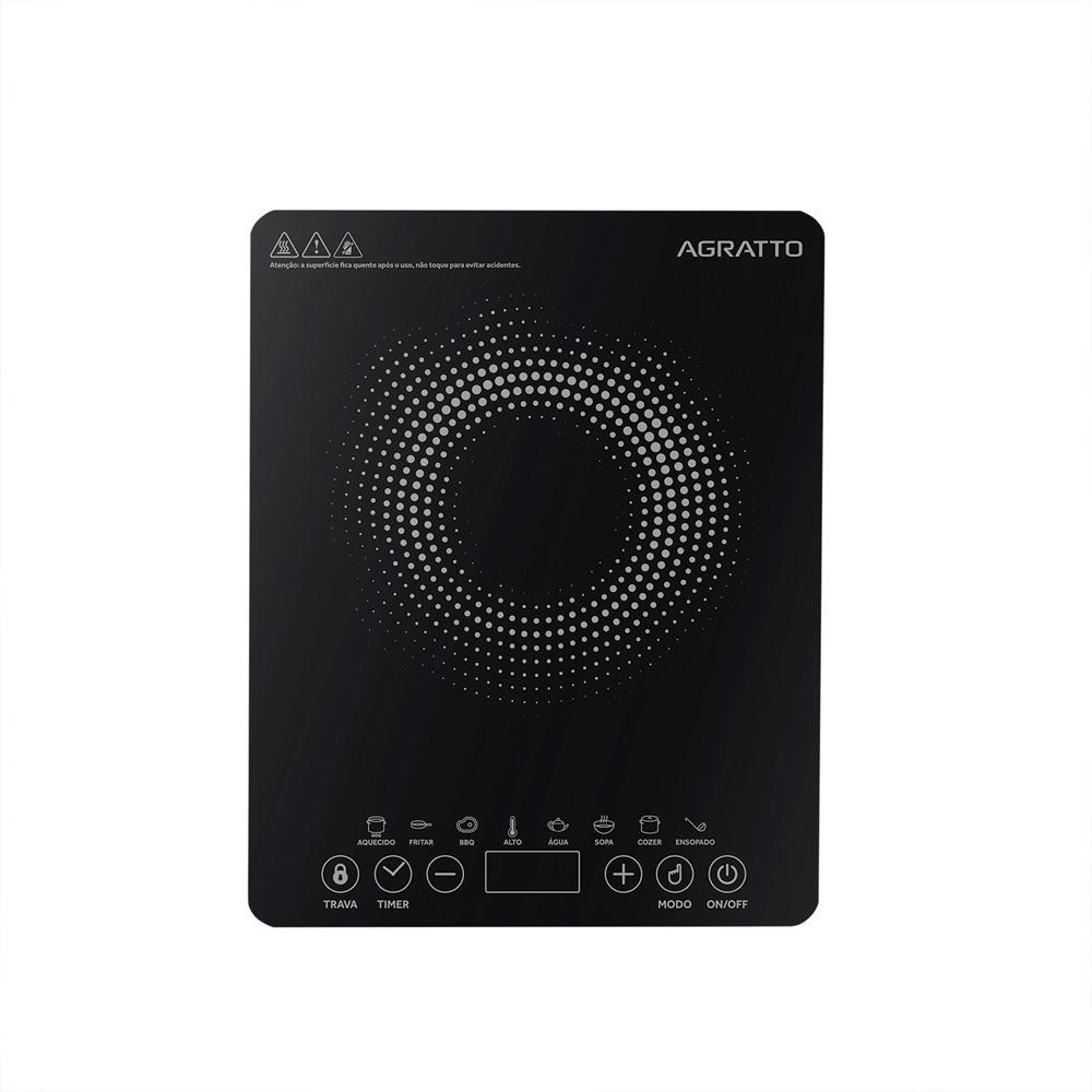 Fogão Cooktop Indução Agratto ACKI01I 1 Boca 1200W