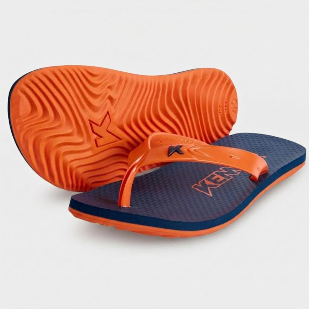 Chinelo Kenner New Summer Lisa Masculino - Marinho e Laranja