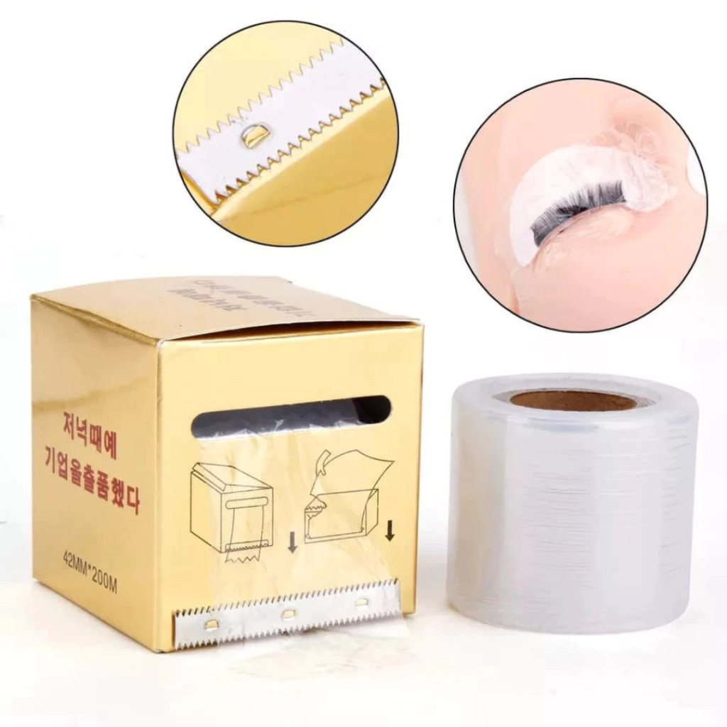 Filme Plástico Pvc Caixinha Com Cortador 200m Microblanding Micropigmentação Labial Tatto.