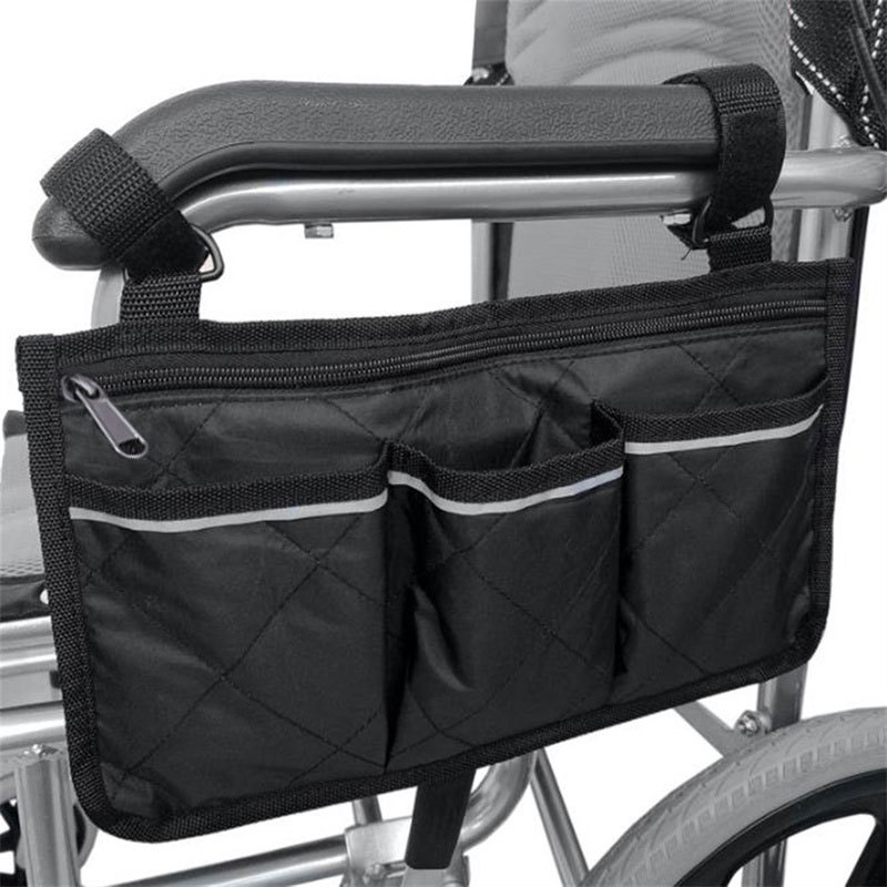Recém-Cadeira De Rodas Saco Lateral Portátil Braço Bolsa Organizador Carrinho Pendurado Grande Capacidade Sacos Armazena