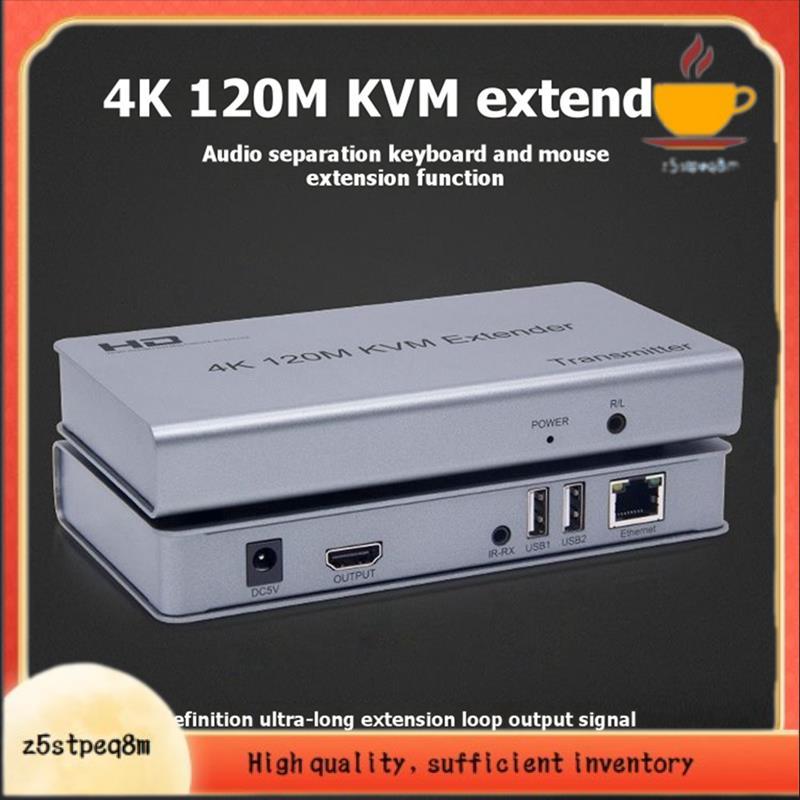Extensor KVM Compatível Com RJ45 4K USB Áudio HD Sobre Cat6 Loop Out IR Para Teclado Mouse