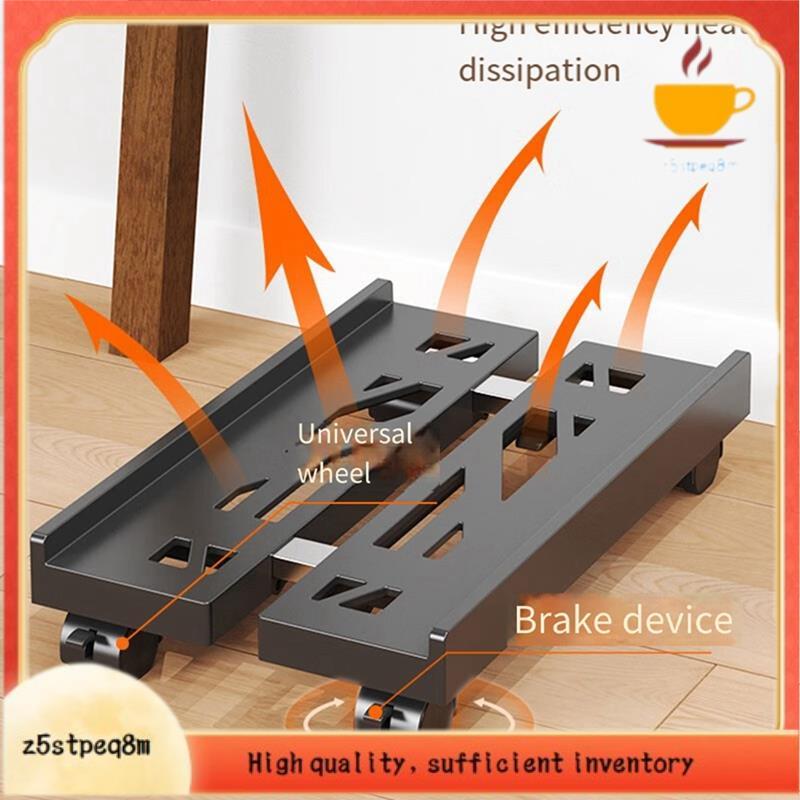 Suporte Móvel Ajustável Da CPU , Ventilado Torre Do Computador PC Com 4 Rodas Rodízio , Sob O Mesa