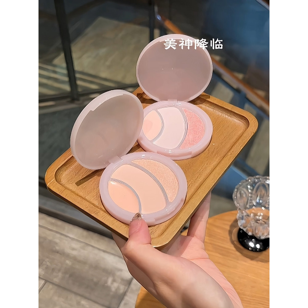 Paleta Universal ~ três cores Blush corretivo iluminador paleta de sombras Multi-função paleta de brilho Facial reparaçã
