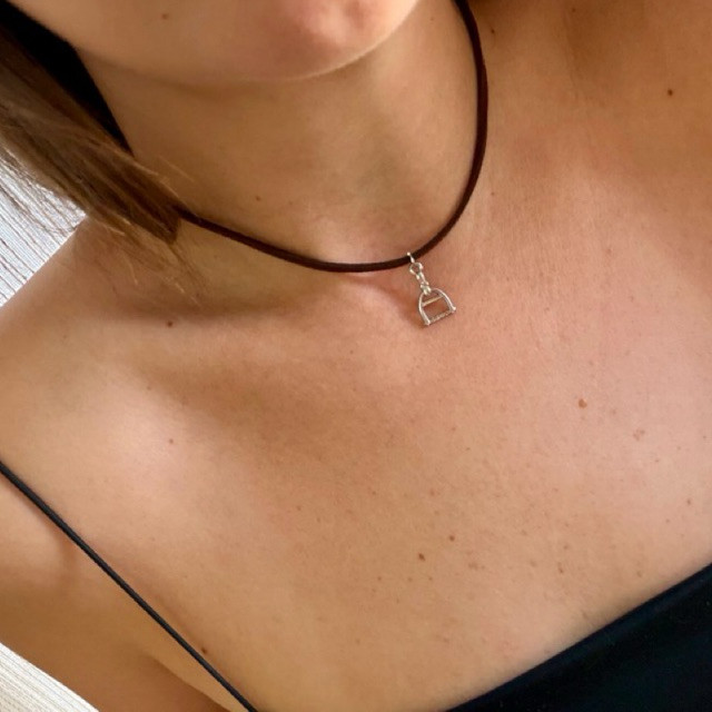 Choker colar de estribo de cavalo moda country pingente acessório para rodeio delicado e cheio de personalidade