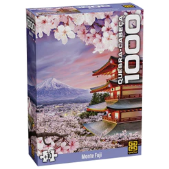 QUEBRA CABEÇA MONTE FUJI 1000 PEÇAS GROW PUZZLE PAISAGEM PONTO TURÍSTICO JAPÃO QUADRO ÁSIA FLORES