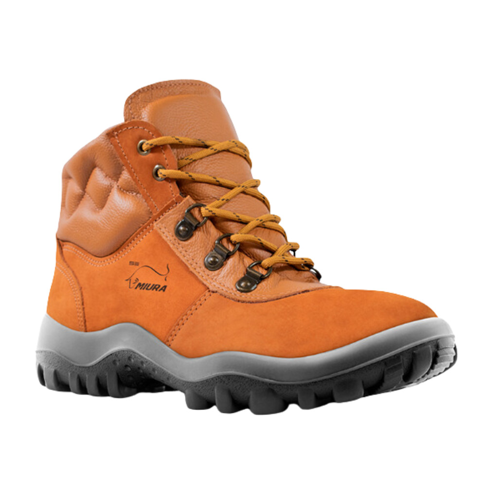 Bota Botina Nobuck Miura Safetline Bico Pvc Caramelo Ca12783