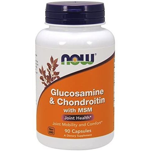 Glucosamina e Condroitina com MSM, 90 Cápsulas Now