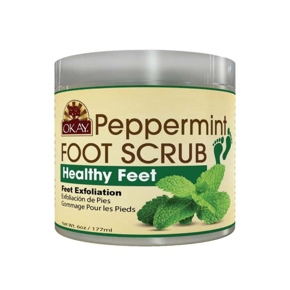 OKAY Esfoliante para os Pés com Menta - Esfoliante para os Pés, Ótimo para Calcanhares Rachados, Pedicure, Removedor de