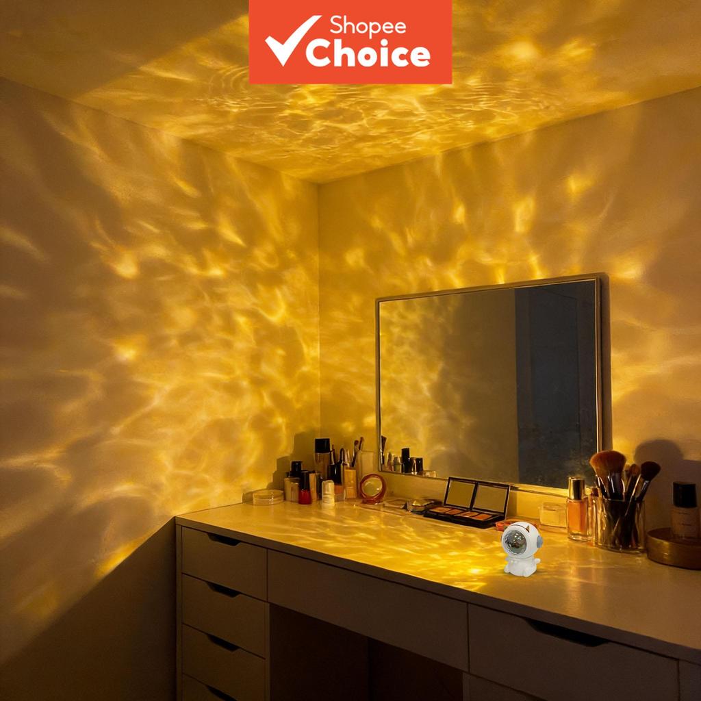 Projetor de Estrelas Astronauta Branco, Lâmpada LED Noturna, Projetor de Galáxias para Decoração de Quarto e Casa