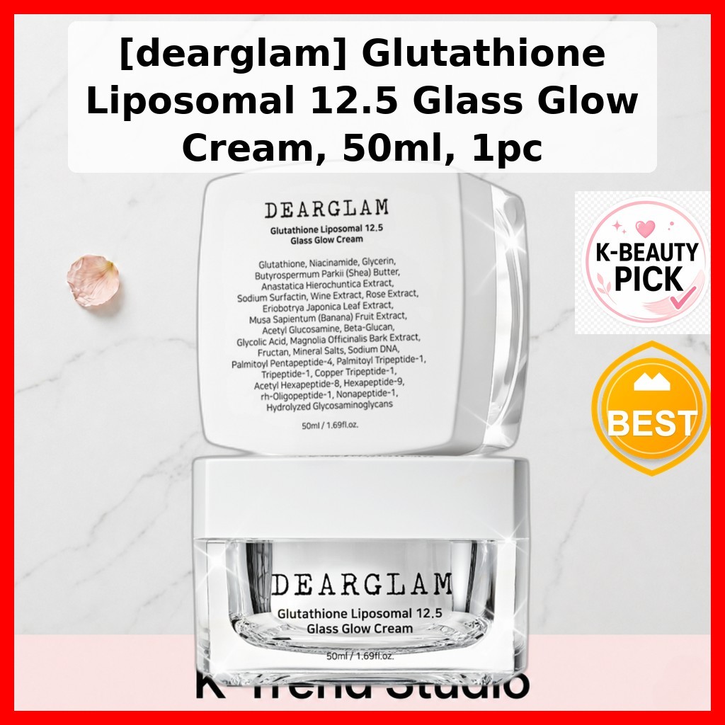 [dearglam] Creme Glow De Vidro Glutationa Lipossomal 12.5 , 50ml , 1 Unidade/Brilho Coreano/Pele Radiante Da KTS