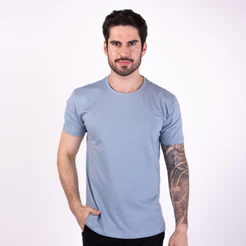 Camiseta Polo Live Básica Azul Claro
