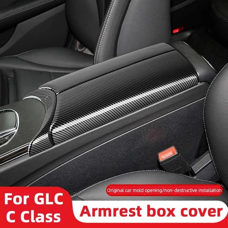 Console Central Do Carro Caixa De Apoio De Braço Painel Guarnição Capa Para Mercedes Benz Classe C GLC W205 X253 A205 C2