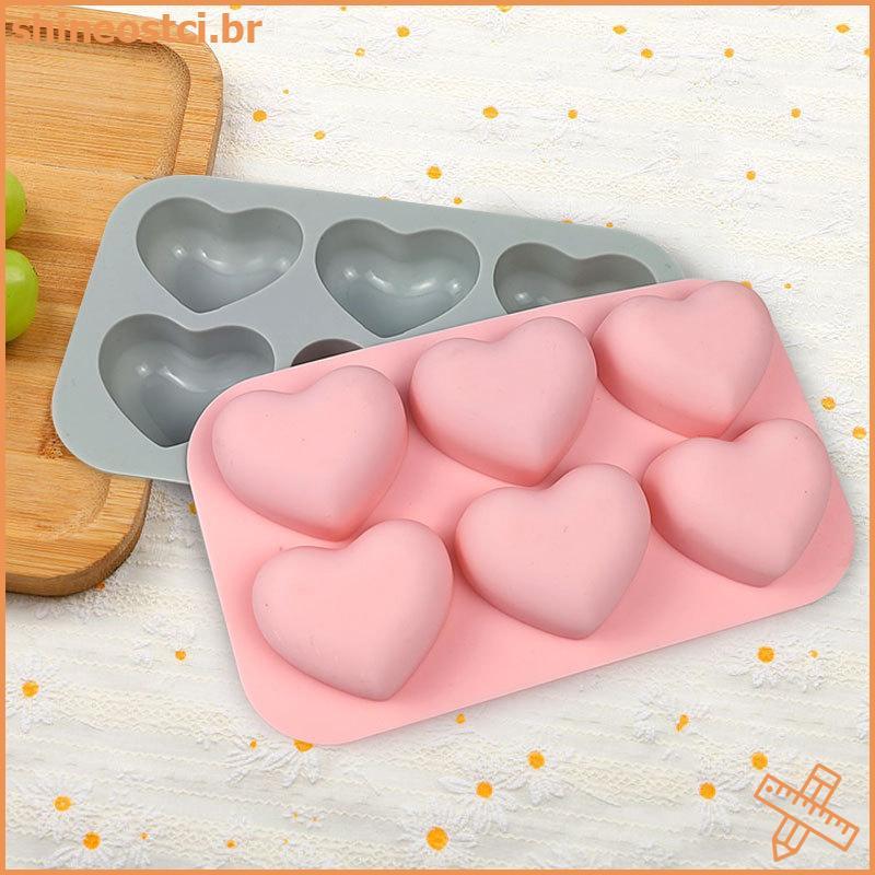 SHINE 1Pc 6-Cavidade Moldes De Bolo De Silicone 3D Amor Pêssego Forma Molde DIY Cozimento Sobremesa Mousse Decoração Bak