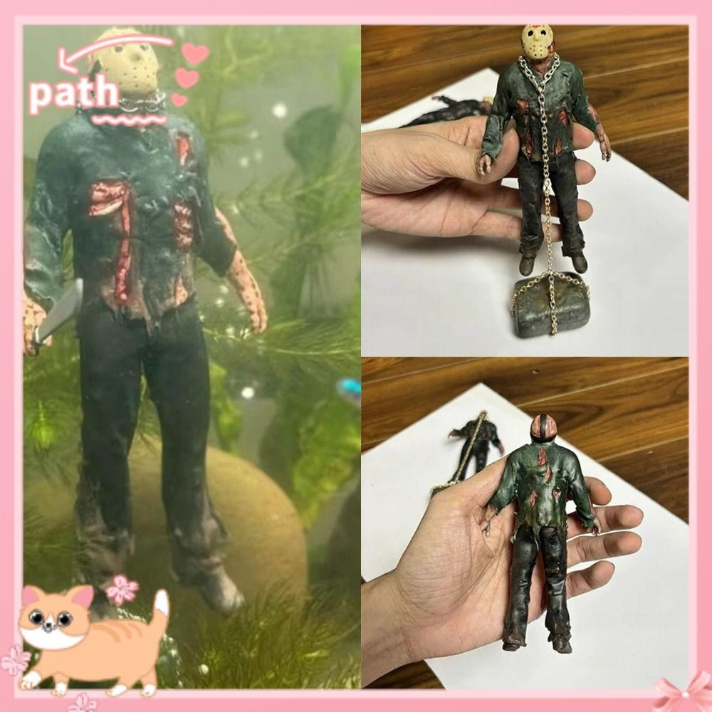 Boneca Subaquática PATH Jason Voorhees , Mini Decoração De Aquário De Desenho Animado , Estátua De Tanque De Peixes