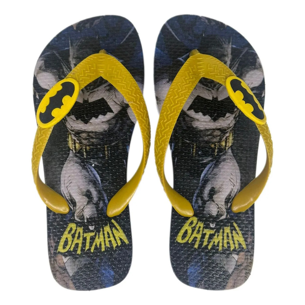 Chinelo Infantil Personagem Menino Super Herois Confortável Resistente
