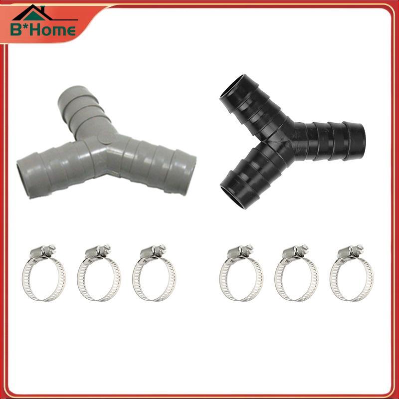 BHTH 2 Pcs Mangueira De Drenagem De Máquina De Lavar Roupa Conector De Plástico Redutor Tipo Y Para Conexão De Tubo Divi