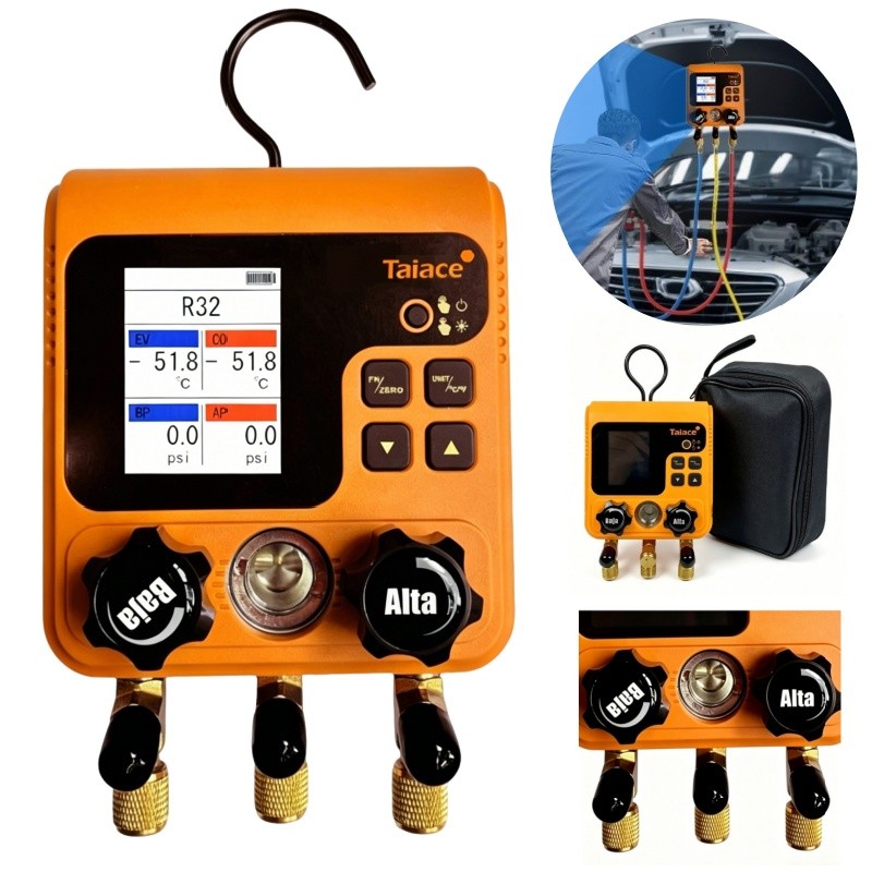 Manifold Digital para Ar Condicionado, Refrigeração e Split Taiace