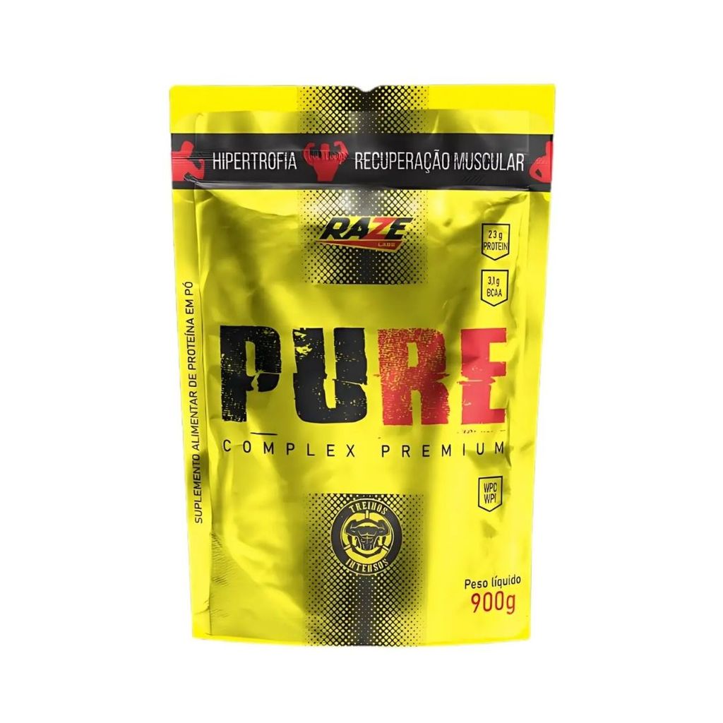 Whey pure complex 900g raze labs whey protein ganho muscular recuperação original premium