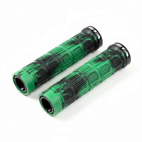 Par De Manoplas 135mm Trava Colorida Bike Mtb Gta Cor Verde Verde