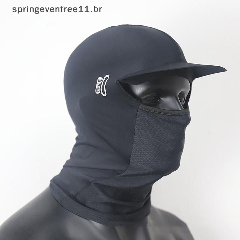 Primavera Verão Boné De Seda Gelo Respirável Elástico Anti-UV Balaclava Com Borda Ciclismo Correndo Capacete Forro Chapé