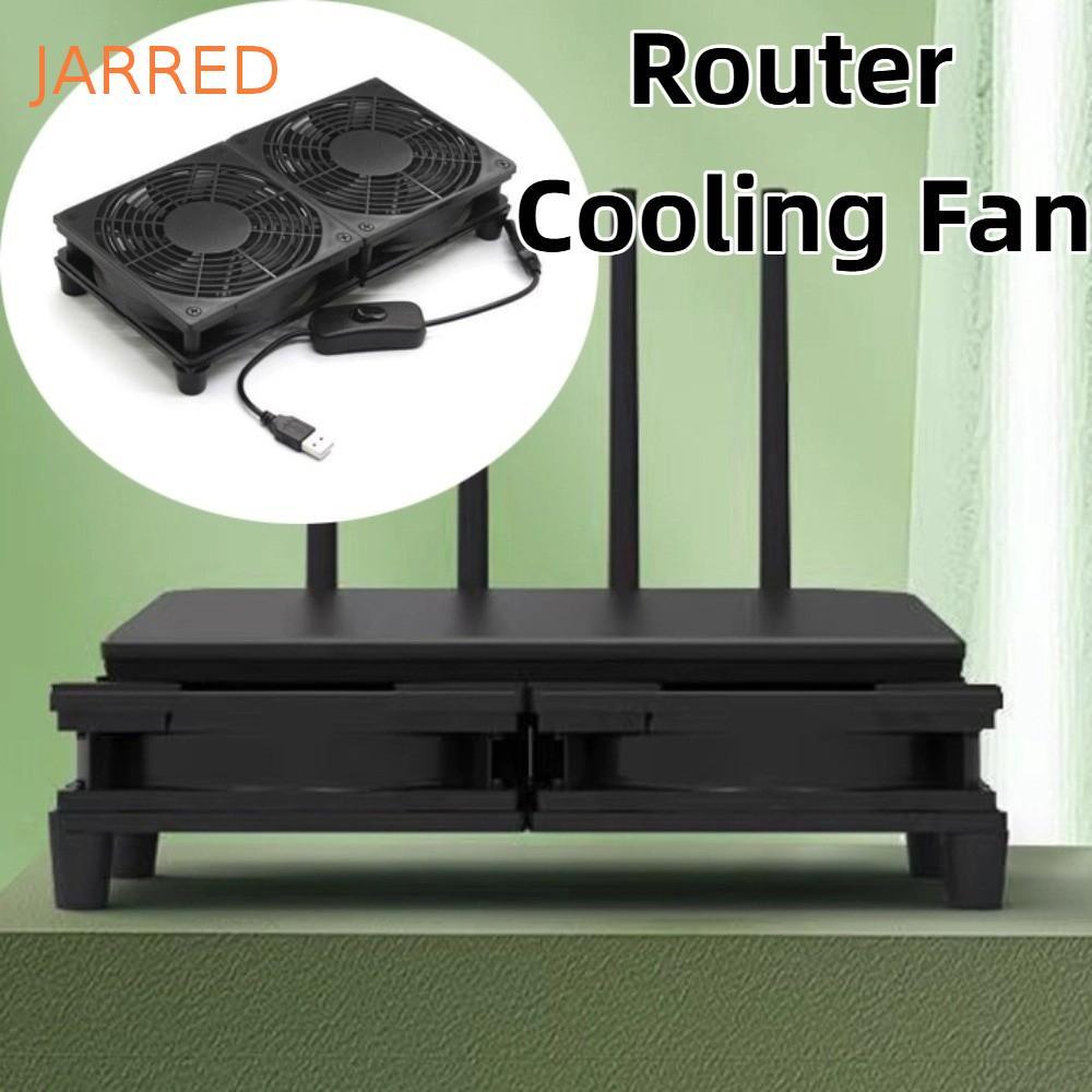 Suporte De Resfriamento De Roteador JARRED , Ventiladores Duplos Com Ventilador De Interruptor , Base De Radiador USB De