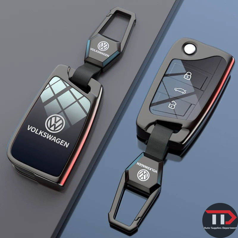 Capa de chave de carro em liga de zinco para Volkswagen é adequada para Sagitar, Bora, Polo, Passat, Touyue id4x. HDG1