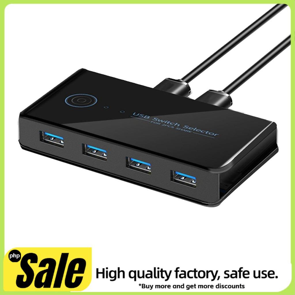 Interruptor KVM USB Switcher Compartilhado 2 Em 4 Saídas Para Laptop PC Teclado Mouse Impressora Switch Hub Adaptador