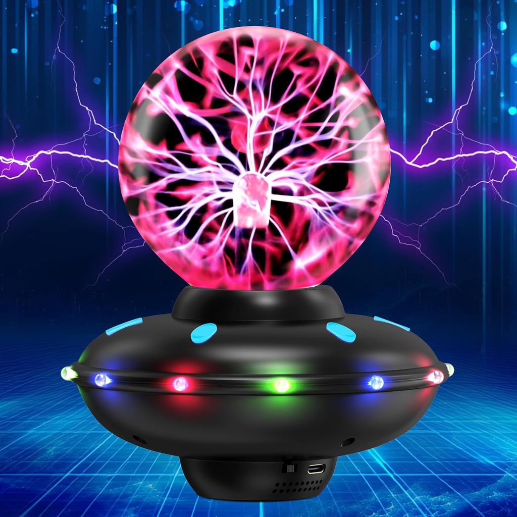 Flashmen Bola de Plasma de 3,5 polegadas, Novo Brinquedo Científico para Crianças, Globo de Plasma Sensível ao Toque, Lâ