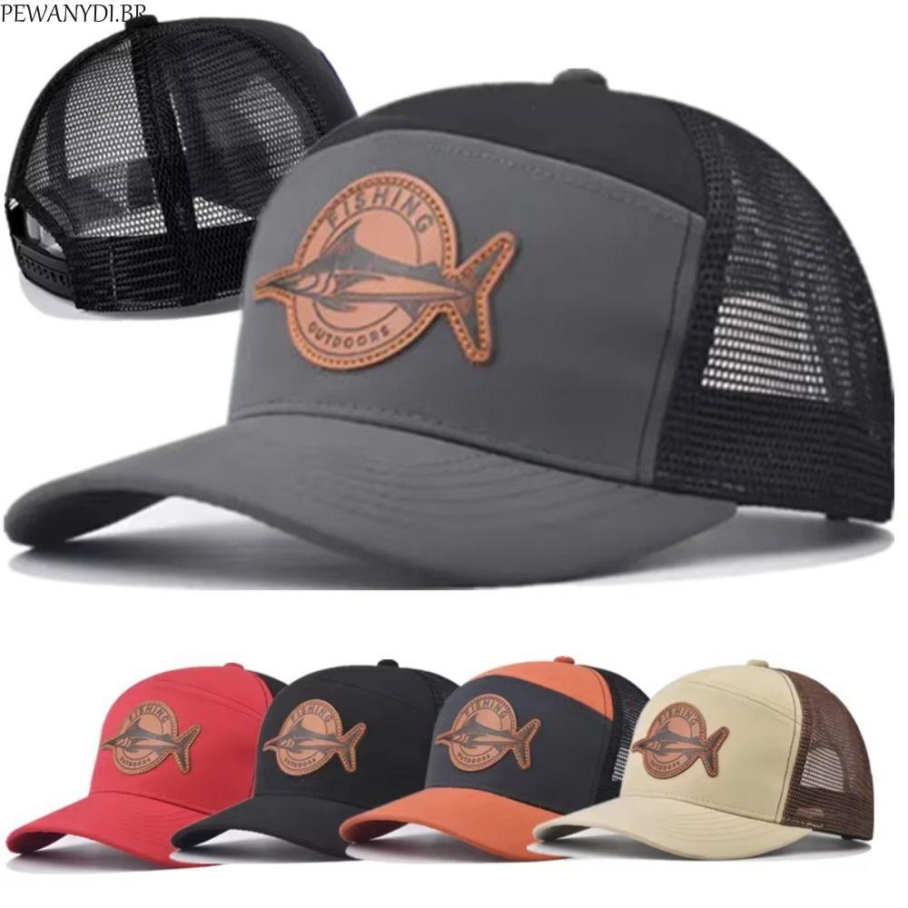 Boné De Beisebol PEWANYDI , Malha Estilo Sete Painéis Pesca , Chapéu De Caminhoneiro Casual Ajustável Com Padrão De Tuba
