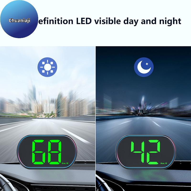 Chuaniaji Carro LED Medidor De Velocidade Digital Head-Up Display Universal Ferramentas De Medição Do Veículo Velocímetr