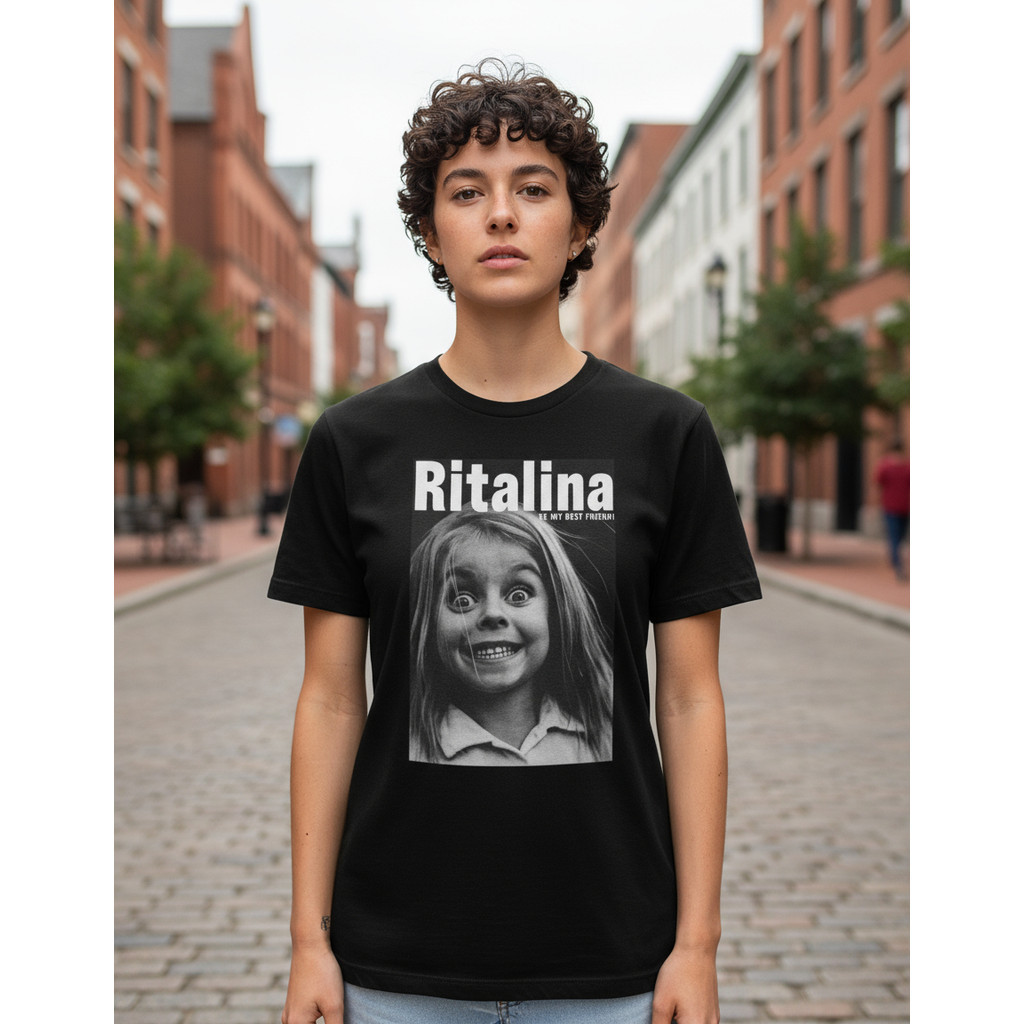 Camiseta Unissex Basica Rock Ritalina Is My Best Friend Minha Melhor Amiga