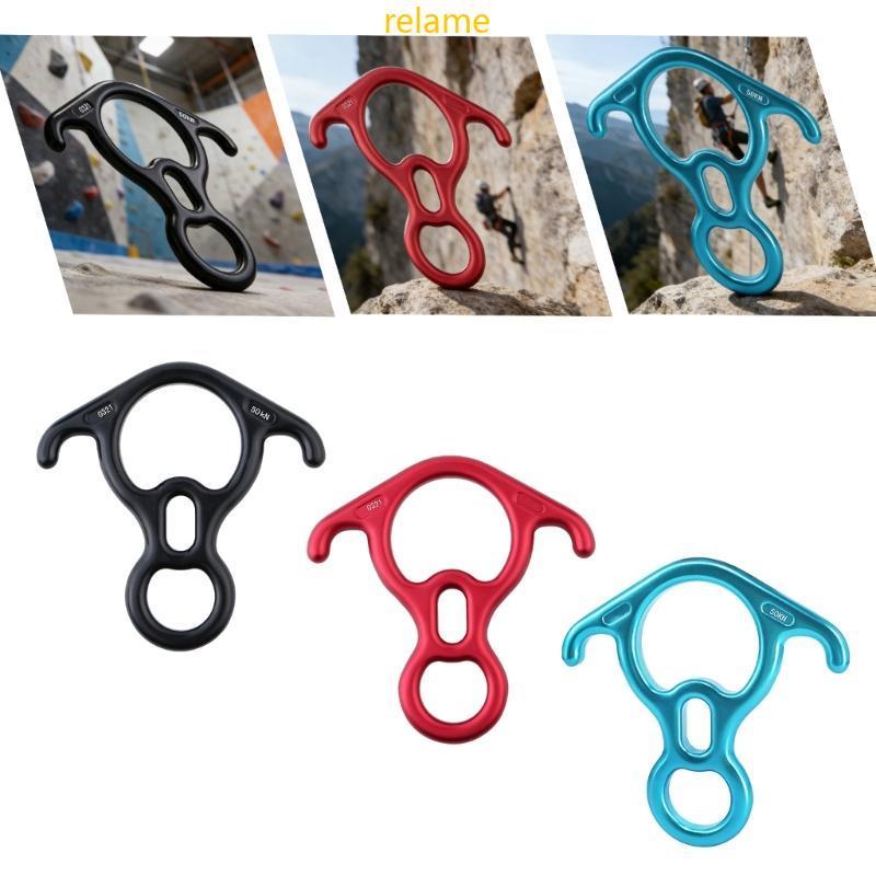 Descender Da Figura 8 Do Equipamento Segurança Liga Alumínio Rel Para A Descida Vertical E Gestão Corda Surfa